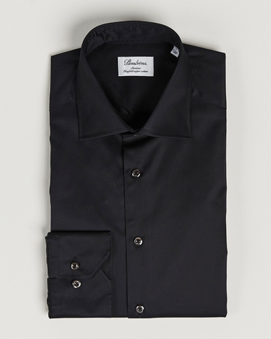 Herre | Tøj | Stenströms | Slimline Cut Away Shirt Black