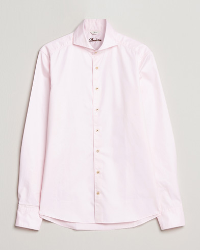 Herre | Casual | Stenströms | Slimline Washed Cotton Shirt Pink