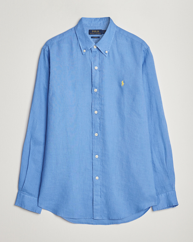 Herre | Nyheder | Polo Ralph Lauren | Custom Fit Linen Button Down Harbor Island Blue