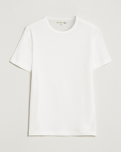 Herre | Kortærmede t-shirts | Merz b. Schwanen | 1950s Classic Loopwheeled Tee White