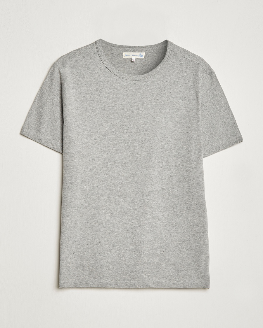 Herre | Afdelinger | Merz b. Schwanen | 1950s Classic Loopwheeled T-Shirt Grey Melange