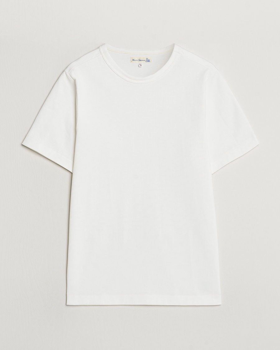 Merz b. Schwanen Relaxed Fit Loopwheeled T-Shirt White – Hvid