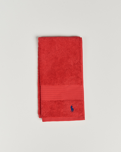 Herre | Håndklæder | Ralph Lauren Home | Polo Player Guest Towel 40x75 Red Rose
