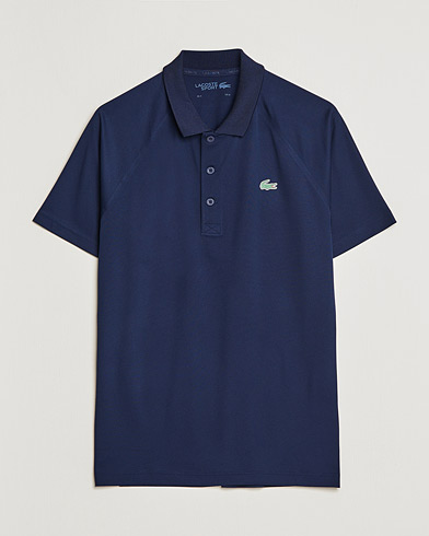 Nyheder |  Performance Ribbed Collar Polo Navy Blue
