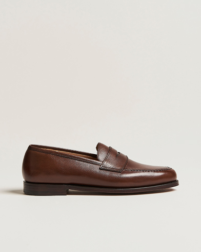 Herre | Håndlavede sko | Crockett & Jones x Tärnsjö Garveri | Boston Milled Grain Leather Sole Dk Brown Calf