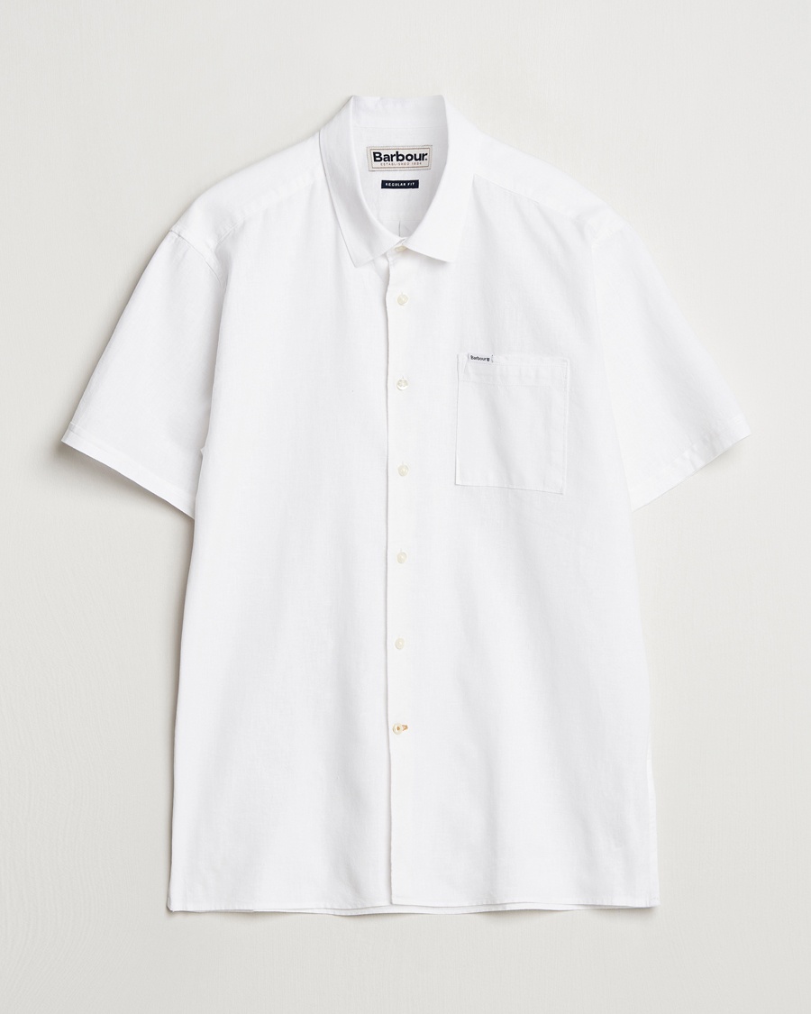 Barbour Lifestyle Nelson Short Sleeve Linen/Cotton Shirt White – Hvid