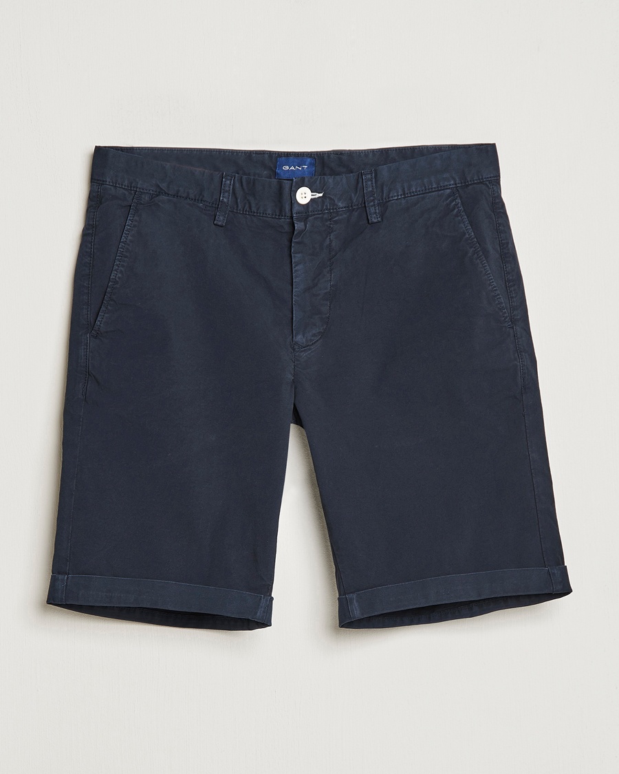 Gant Regular Sunbleached Shorts Marine – Blå