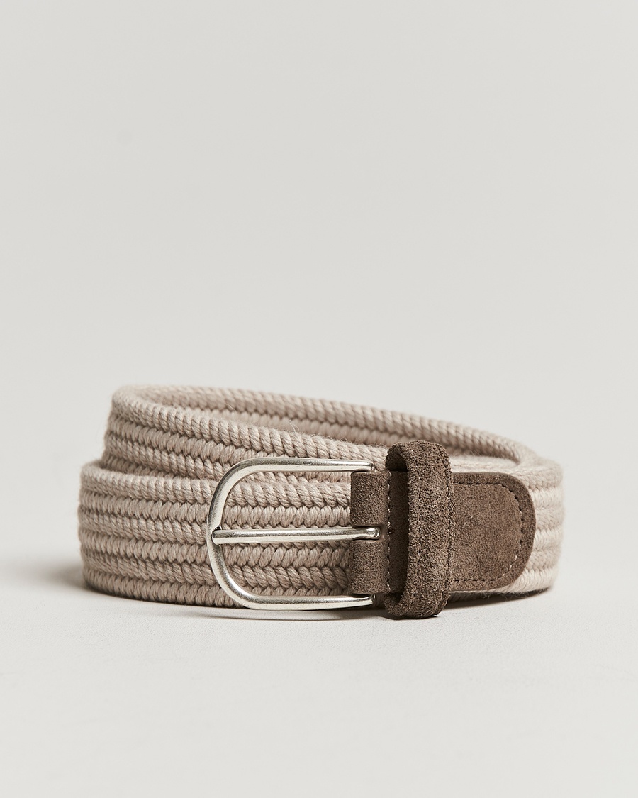  Braided Wool Belt Beige