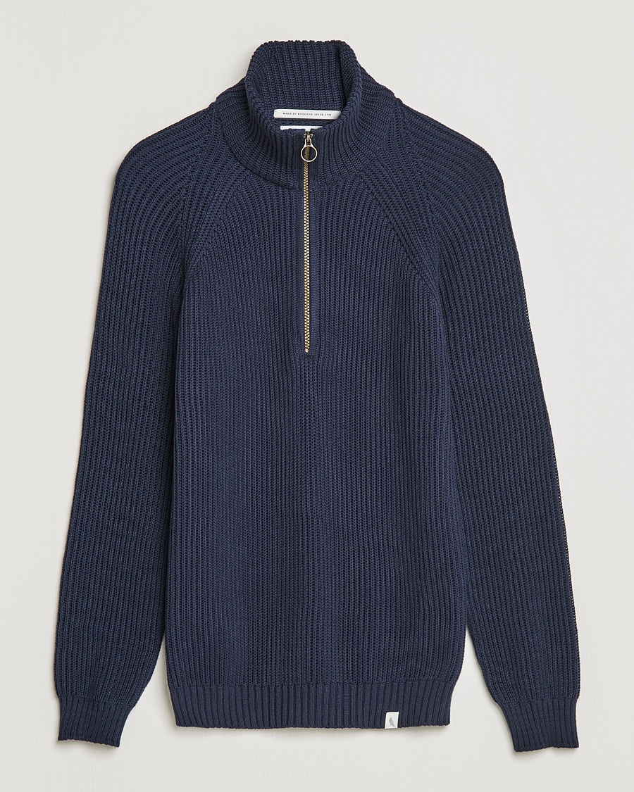 Peregrine Felix Quarter Zip Jumper Navy – Blå