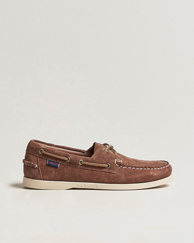 Sebago Docksides Suede Boat Shoe Dark Brown – Brun
