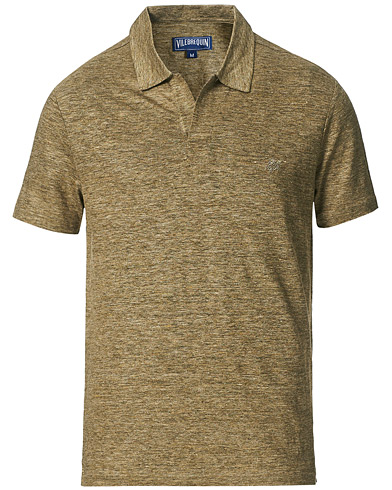 Herre |  | Vilebrequin | Jersey Linen Polo Olive Chine
