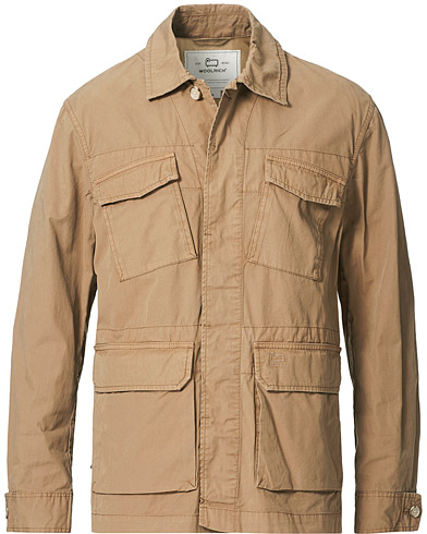 Herre | Skjorter | Woolrich | Military Cotton Field Shirt Jacket Khaki