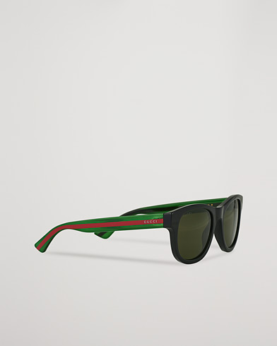 Herre | Buede solbriller | Gucci | GG0003SN Sunglasses Black/Green