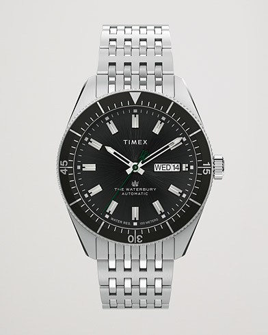 Herre | Ure | Timex | Waterbury Diver Automatic 40mm Steel/Black Dial