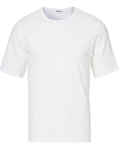 Herre | T-Shirts | Filippa K | Rib Organic Cotton Tee White