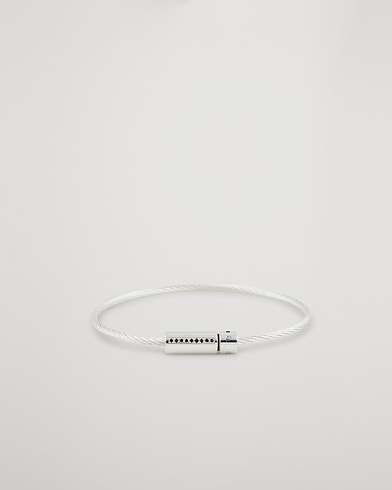 Herre | Smykker | LE GRAMME | Cable Diamond Bracelet Polished Sterling Silver