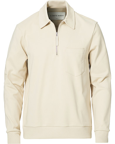 Herre | A Day's March | A Day's March | Cabot Half-Zip Polo Sweater Sand