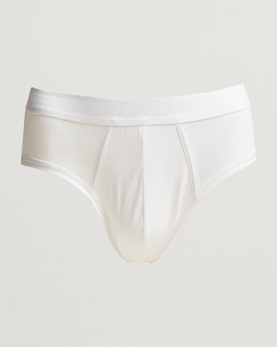 Zimmerli of Switzerland Mercerized Cotton Briefs White – Hvid