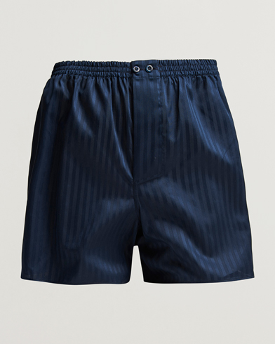 Herre | Boxershorts | Zimmerli of Switzerland | Mercerized Cotton Boxer Shorts Navy