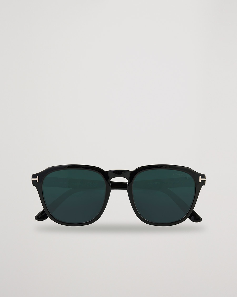 Tom Ford Avery Sunglasses Shiny Black/Blue – Sort