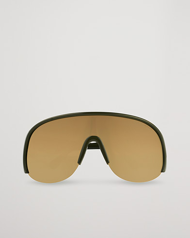 Herre | Moncler Lunettes | Moncler Lunettes | Phantom Sunglasses Shiny Dark Green/Brown