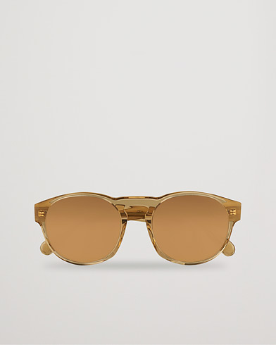 Herre | Buede solbriller | Moncler Lunettes | ML0209 Polarized Sunglasses Shiny Beige/Brown