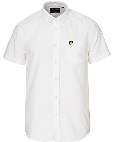 Herre | Udsalg tøj | Lyle & Scott | Slub Short Sleeve Cotton Shirt White
