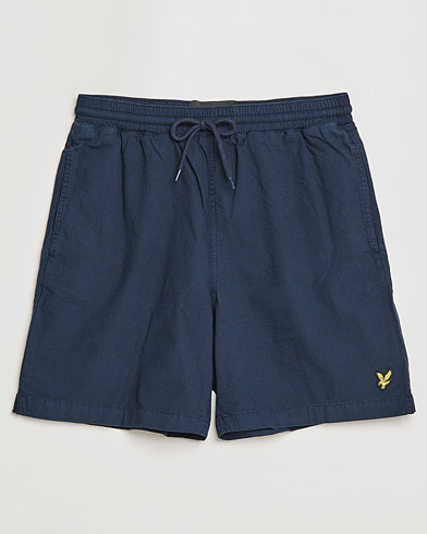 Herre | Shorts | Lyle & Scott | Garment Dyed Linen Shorts Dark Navy