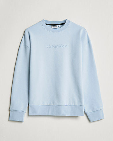 Herre | Calvin Klein | Calvin Klein | Debossed Logo Crew Neck Sweatshirt Bayshore Blue
