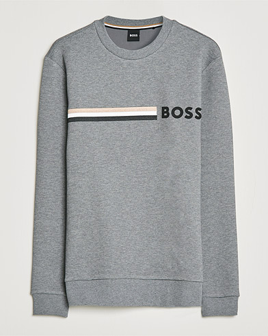 Herre | Grå sweatshirts | BOSS | Stadler Logo Crew Neck Sweatshirt Medium Grey