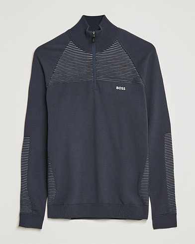 Herre | Zip-trøjer | BOSS Athleisure | Zandi Hlaf Zip Sweater Dark Blue