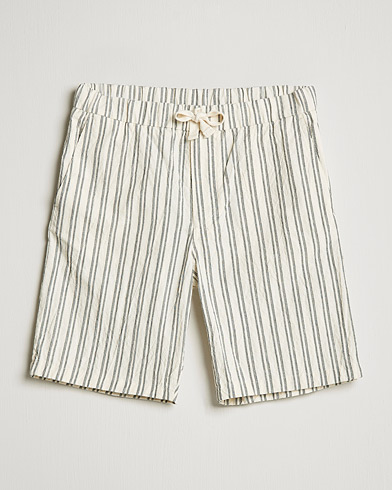 Herre | Udsalg tøj | NN07 | Keith Striped Drawstring Shorts White/Black