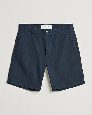 Herre | A Day's March | A Day's March | Erie Cotton Chino Shorts Navy