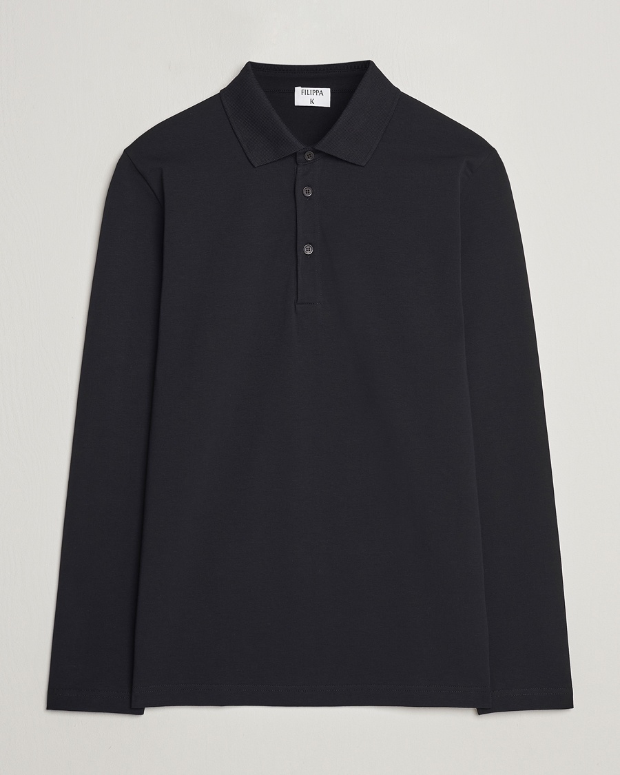 Filippa K Luke Lycra Poloshirt Black – Sort