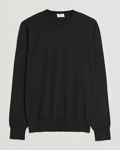 Herre | Trøjer | Filippa K | Merino Round Neck Sweater Black