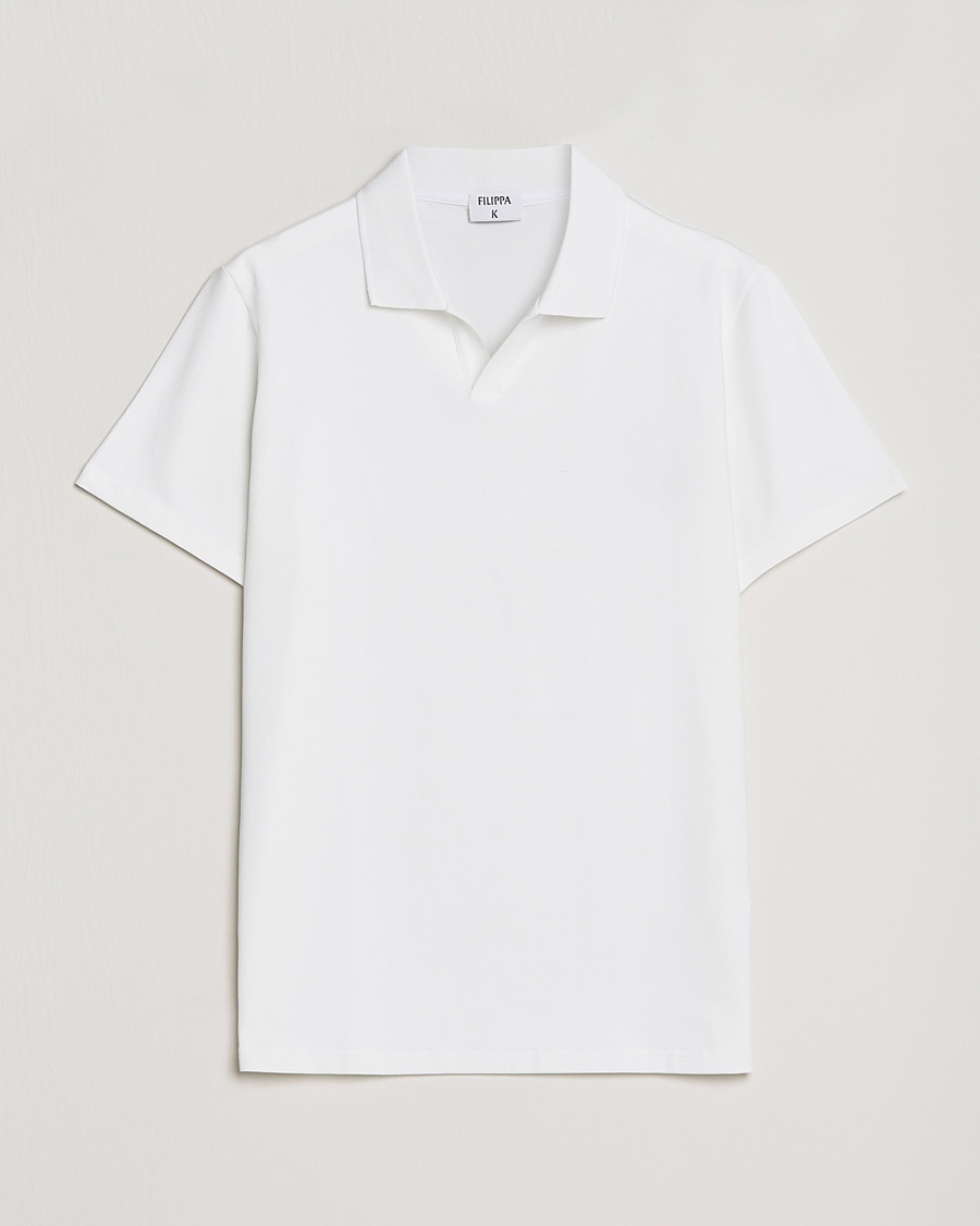 Filippa K Soft Lycra Polo Tee White – Hvid