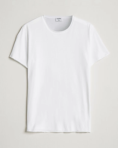 Herre | Hvide t-shirts | Filippa K | Roll Neck Crew Neck Tee White