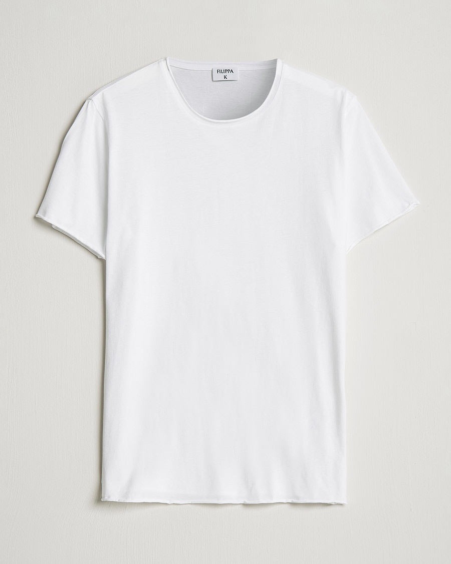 Filippa K Roll Neck Crew Neck Tee White – Hvid