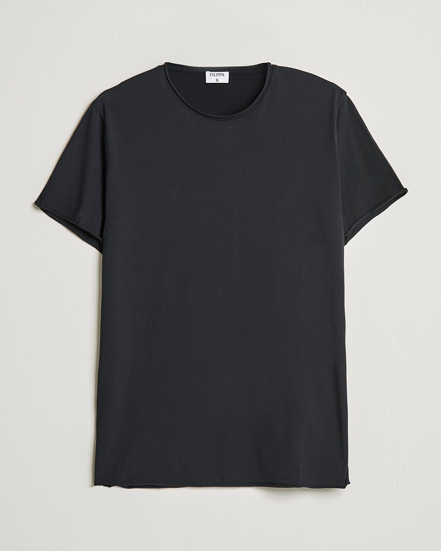 Filippa K Roll Neck Crew Neck Tee Black – Sort