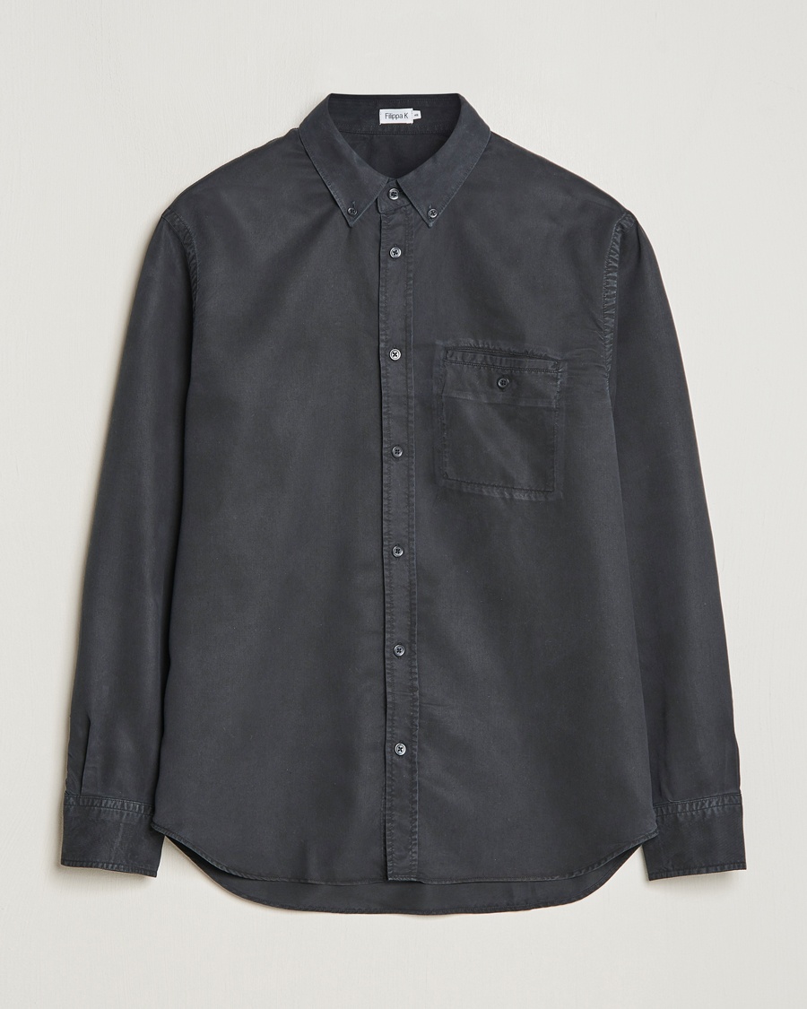 Filippa K Zachary Tencel Shirt Almost Black – Sort