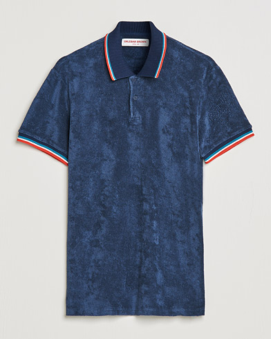 Herre | Orlebar Brown | Orlebar Brown | Jarrett Towelling Striped Tipping Polo Navy