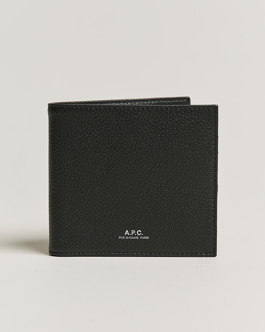 Herre | | A.P.C. | Grain Leather Wallet Black