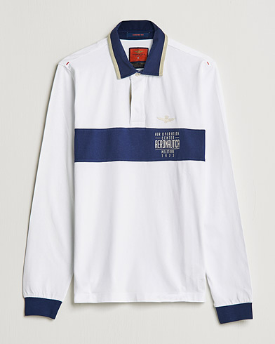 Herre | Rugbytrøjer | Aeronautica Militare | Long Sleeve Polo Off White