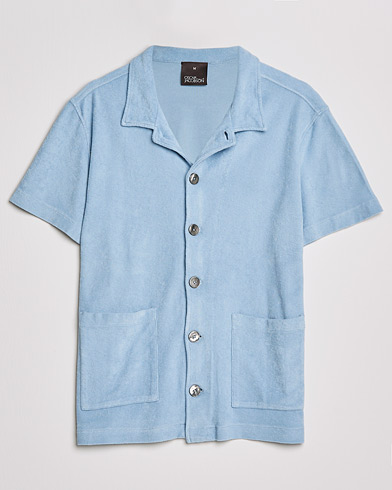 Herre | Udsalg tøj | Oscar Jacobson | Alwin Terry Short Sleeve Safari Polo Smog Blue