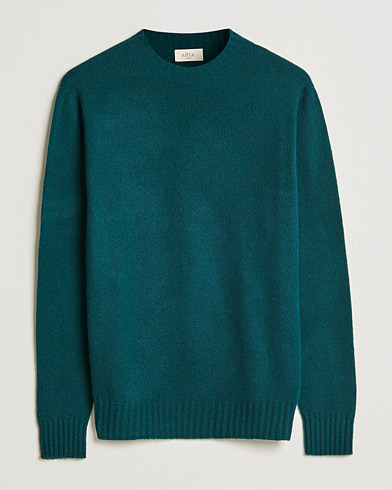 Herre |  | Altea | Wool/Cashmere Cew Neck Sweater Bottle Green