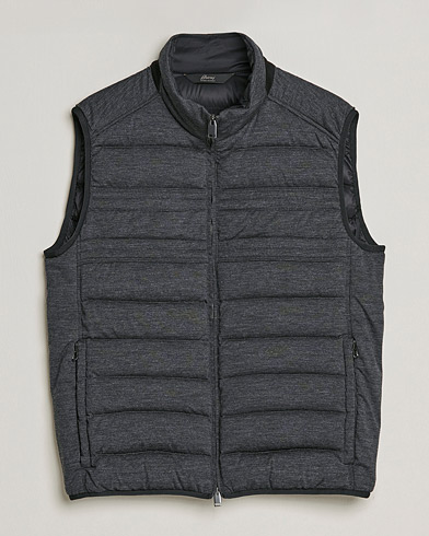 Herre | Brioni | Brioni | Cashmere/Wool Jersey Vest Dark Grey Melange