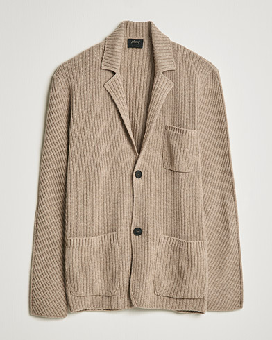 Herre | Blazere & jakker | Brioni | Pure Cashmere Knitted Blazer Beige