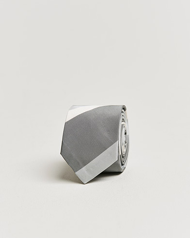 Herre | Contemporary Creators | Thom Browne | Wide Rep Stripe Tie Medium Grey