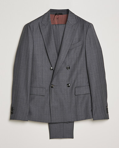 Herre | Jakkesæt | Giorgio Armani | Pinstripe Double Breasted Suit Grey