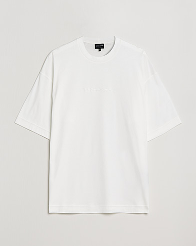 Herre | Giorgio Armani | Giorgio Armani | Short Sleeve Signature T-Shirt White